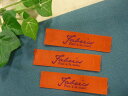【10枚セット】Fabrics ファブリックス 縫いつけタグ オレンジ tag