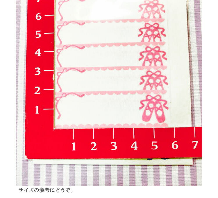 【アイロン接着ネームラベル】バレエシューズ（5枚入り）【お気に入りシリーズ メール便OK 女の子 入園 通園 入学 通学 ワッペン】