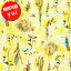 【綿麻コンパス】★10cm単位続けてカット★水彩プリントyui2020 ボタニカルメロウ botanical:mellow 【ユイ 一柳綾乃 yui by Ayano.ichiyanagi コットンリネンコンパス 草花 生地 布】 209円