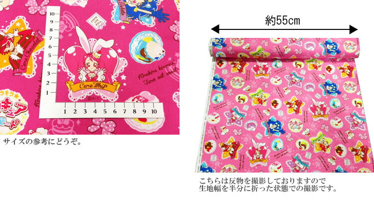 【オックス】★10cm単位続けてカット★プリキュアアラモード2017【生地 布 入園 通園 入学 通学 女の子 キャラクター 2017】
