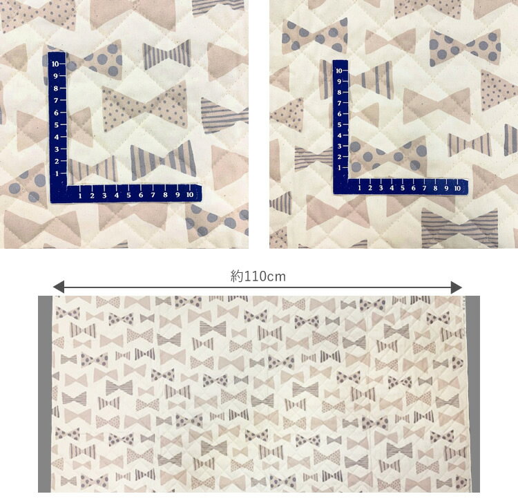 【プライスオフ】M【キルト】★約49cmハギレ★いろいろな柄のリボン　生成り地　トレフル　2022　【trefle リボン 女の子】