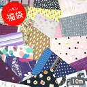 ☆約10m入り!ハギレ福袋☆ ◇約50cm×生地幅 20枚◇ 【DM便不可】【ハギレ はぎれ 布 生地 福袋 】