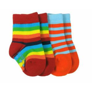 Babylegs Spectrum Socks　ベビーレッグス　レインボー＆オレンジアクア　靴下2足セット 【マラソン201211_ファッション】