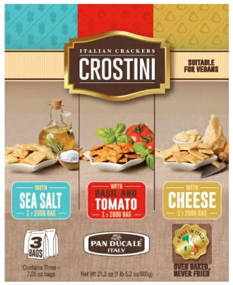 【在庫限り】【COSTCO】コストコ【Crostini】クロスティーニ イタリアン クラッカー 200g x 3 袋【送料無料）