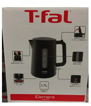 【COSTCO】コストコ【T-fal】ティファール 電気ケトル エレメント ブラック 1.7L【送料無料！】