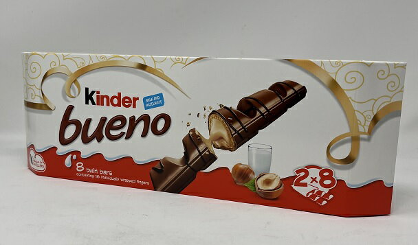 【在庫限り】【夏期クール便発送】【COSTCO】コストコ　（FERRERO） フェレロ　キンダーブエノ　8パック（計16本）344g 【送料無料】