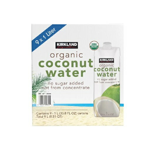 【COSTCO】コストコ 【KIRKLAND】カークランド ノンシュガー オーガニックココナッツウォーター 1L x 9本 【送料無料！】