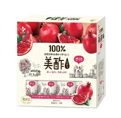 【在庫限り】【COSTCO】コストコ　CJ 　美酢 (ミチョ) ザクロ酢 900ml x 4本【送料無料】のサムネイル