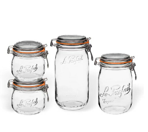 【COSTCO】コストコ【Le Parfait 】ル・パルフェ スーパージャー ガラス食品保存容器 4点セット【送料無料！】