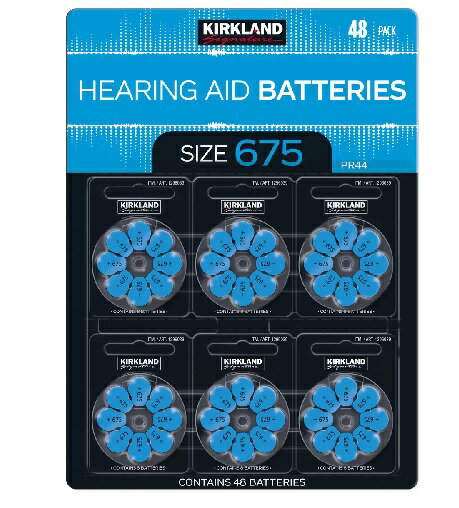 【送料無料！】【COSTCO】コストコ（Kirkland)カークランド 補聴器用空気電池 675/PR44 48粒【送料無料】