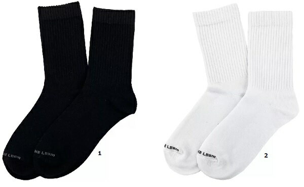 【COSTCO】コストコ【Fruits of the Loom】フルーツ オブ ザ ルーム ユニセックス クルーソックス 5足組 ※カラー、サイズお選びください【送料無料】※ギフトラッピング不可