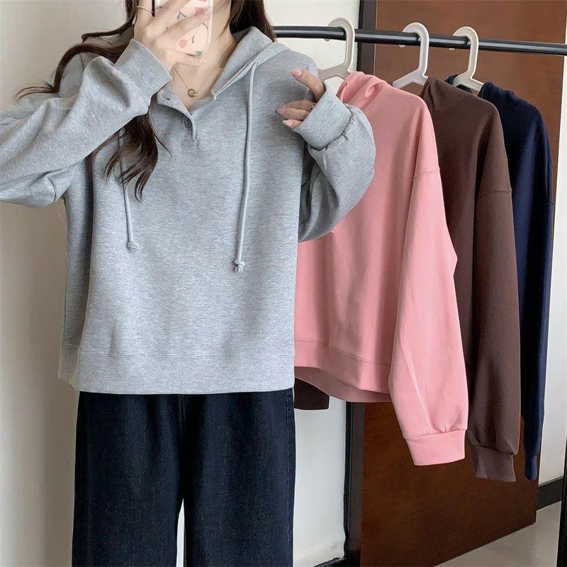 Rakuten - 大人のきれいめ Vネックフーディー レディース 秋 ゆるシルエット 着痩せ お出かけに おすすめ