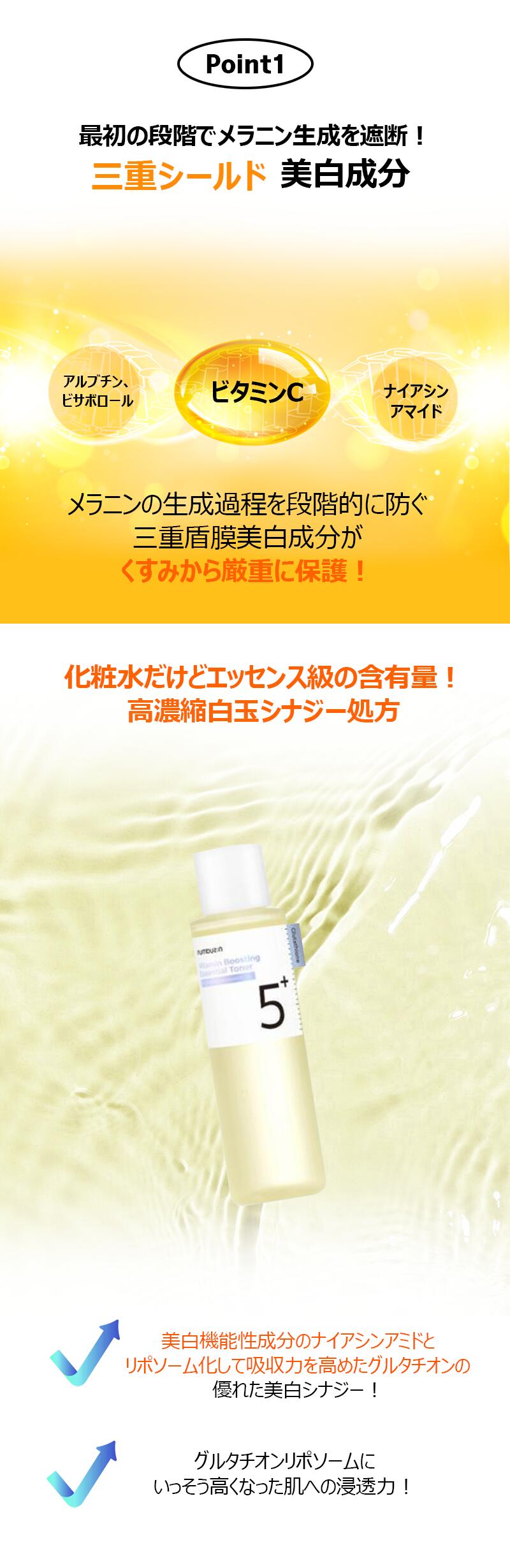 [ナンバーズ·イン / numbuzin] グルタチオンC ビタミンブースティング エッセンシャルトナー 200ml, ビタミンC / 正規品 3