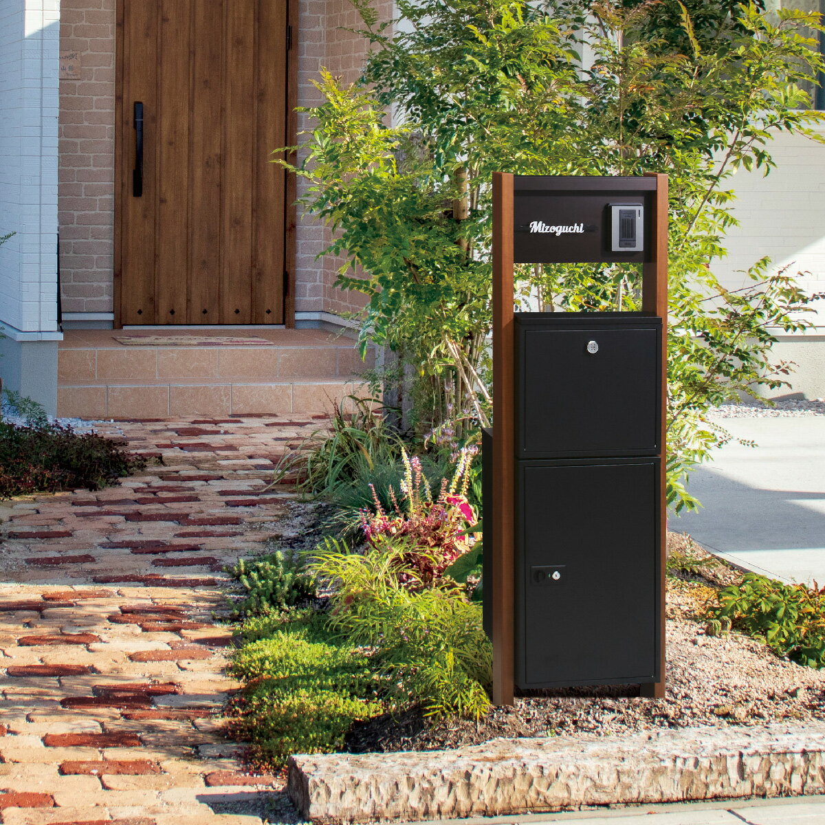 イエロゴ 丸三タカギ 門柱 ポスト 宅配ボックス おしゃれ スチール 戸建 おすすめ スタイリッシュ シンプル 丸三タカギ 【REGALIO-L レガリオ-L】