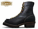 ウエスコ ブーツ メンズ ウエスコ ジョブマスター WESCO JOBMASTER 108100 8インチ BLACK BROWN ブラック ブラウンソール