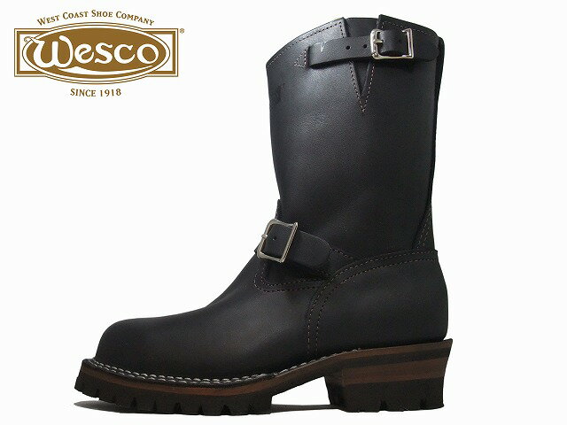 ウエスコ ボス エンジニアブーツ Wesco CUSTOM BOSS 9inc 7709100 カスタム ボス 9インチ ビブラム #100 ソール BLACK / ブラック BROWN SOLE / ブラウンソール MADE IN USA / アメリカ製