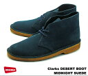 クラークス デザートブーツ ミッドナイト ブルー スエード CLARKS DESERT BOOT 26109444 MIDNIGHT BLUE SUEDE MENS メンズ 