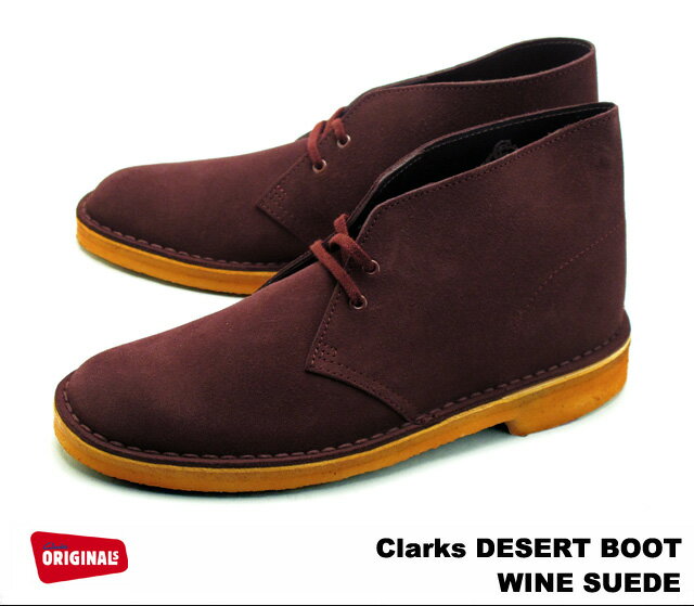 樂天商城 - クラークス デザートブーツ ワインスエード CLARKS DESERT BOOT 26111465 WINE SUEDE MENS メンズ 【US規格】