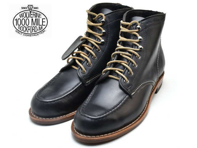 ウルヴァリン ウルバリン 1000マイルブーツ ウルヴァリン WOLVERINE 1000MILE BOOTS W40504 ブラック Made in USAメンズ ブーツ men's boots