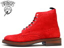 ウイングチップ スエード ブーツ IMPROVE MYSELF インプルーブ マイセルフ WINGTIP BOOT IM 916 RED SUEDE レッド スエード Made in Japan メンズ【あす楽対応】