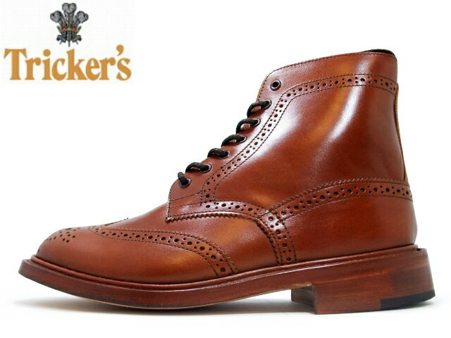 トリッカーズ レディース ウィングチップ カントリーブーツ ブーツ TRICKER'S MALTON COUNTRY BOOT ダブルレザーソール L5180 MARRON マロン