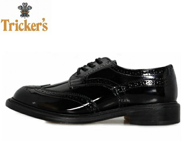 トリッカーズ ブーツ レディース トリッカーズ レディース TRICKER'S　Black Patent BURTON ダブルレザーソール L5679 ブラック パテント Tricker's ladies