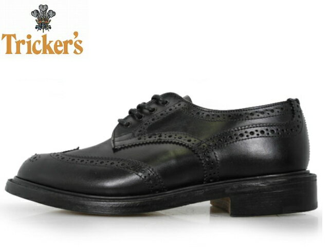 楽天ブーツとスニーカー Face to Faceトリッカーズ レディース TRICKER'S　Black Box Calf BURTON ダブルレザーソール L5679 ブラックボックスカーフ Tricker's ladies