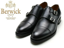 バーウィックダブルモンクストラップBERWICK3637K1ブラックメンズビジネス