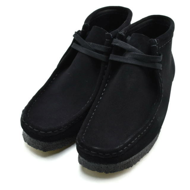 クラークス ワラビーブーツ レディ－ス CLARKS WALLABEE BOOTS UK規格 26155521 ブラックスエード