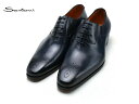 サントーニ Santoni ホールカット ダークブルー 16812 メンズ ビジネス ドレス