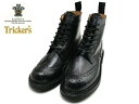 トリッカーズ レディース ウィングチップ カントリーブーツ ダイナイトソール TRICKER 039 S L5180 MALTON COUNTRY BOOT BLACK ブラック