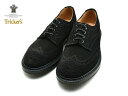 トリッカーズ バートン ウィングチップ カントリーブーツ m5633 Tricker's ブラック BLACK リペロ・スエード ダイナイトソール