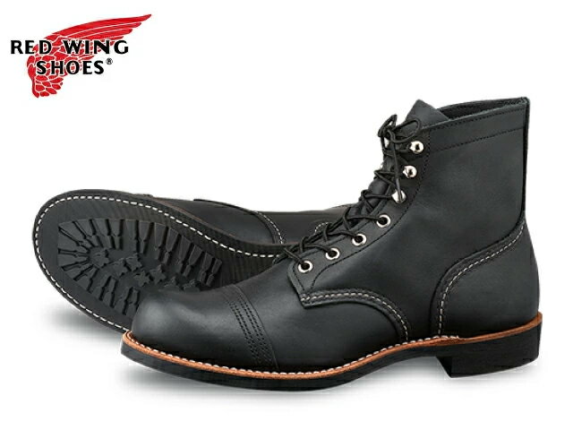 レッドウィング アイアンレンジャー REDWING RW 8084 IRON RANGE VIBRAM BLACK HARNESS ブラック ハーネス キャップトゥ メンズ ブーツ