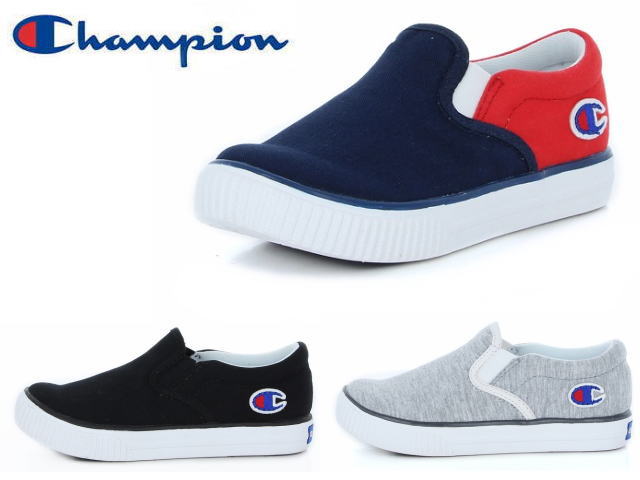 チャンピオン スニーカー キッズ Champion CP KC003 センターコート SLIP キッズ スニーカー スリッポン