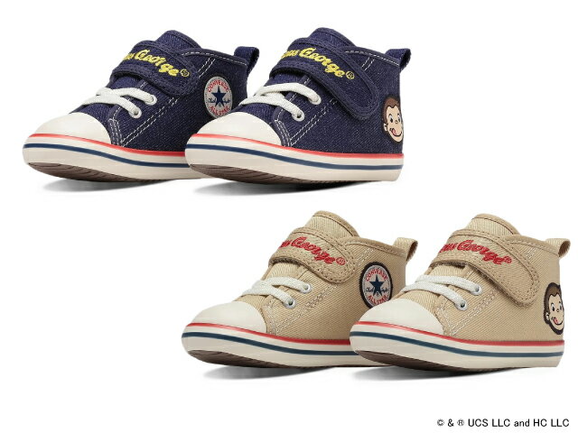 コンバース ベビー スニーカー オールスター N WP V－1 おさるのジョージ CONVERSE BABY ALL STAR N WP V-1 OSARUNOGEORGE 37303300 37303301 靴