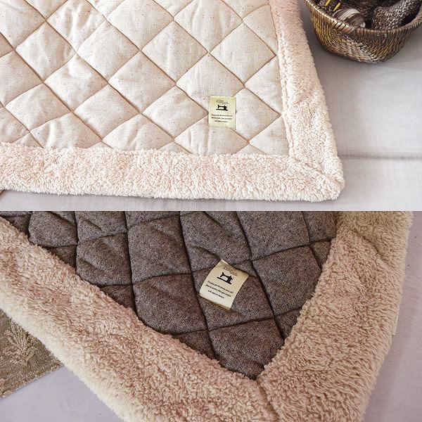 薄掛けコタツ布団 K-101BE K-101BR こたつ布団 正方形 190×190cm ツイード シープボア フリース ふとん フトン 炬燵|おしゃれ かわいい 上掛け [3]