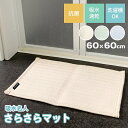 バスマット さらさらマット 60×60cm ネオ 吸水名人 サラサラバスマット 吸水 速乾 抗菌 拡散性 ウォッシャブル もこもこ 洗える 洗濯機可 洗濯機 アイボリー グリーン ブルー お手入れ楽々 らくらく