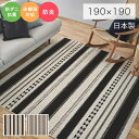 ラグ おしゃれ 民族衣装からインスピレーションしたラグ FOLK moco フォーク モコ 190×190cm スミノエ ラグ カーペット 防ダニ 抗菌 抗ウイルス ホットカーペット対応 床暖房対応 低ホルムアルデヒ(3)