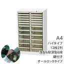 キャビネット マイナンバー対応 キャビネット A4 鍵付き オールロック キャビネット マイナンバー対策 レターケース 収納ボックス 書類 A4浅型6段 深型6...