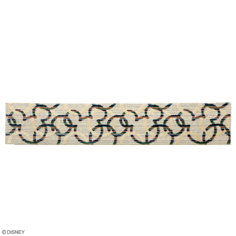 Sleep Atelier 〜寝具と家具の店〜のディズニー ミッキー キッチンマット 45×240cm アイボリー ネイビー おしゃれ 可愛い かわいい モダン ベーシック 滑り止め 遊び毛 抜け毛 耐熱加工 床暖房対応 台所 洗面所 長方形 日本製 国産 ミツマルサークル disney スミノエ DMM-5094｜アングル2