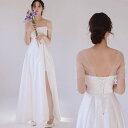 ウェディングドレス 前撮り ビスチェ オフショル ショール パール スリット 脚見え セクシー 白ワンピース 結婚式のドレス 披露宴ドレス 花嫁ドレス ロング 大人可愛い きれいめ 上品 おしゃれ 主役級 存在感 とろみ感 無地 10代 20代 30代 レディース パーティー イベント