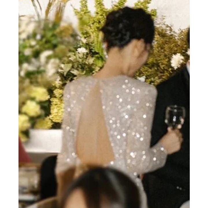 キラキラ スパンコール 深Vネック マーメイド セクシー 背中見せ シルバー ロング ドレス ワンピース パーティードレス 結婚式ドレス 二次会ドレス カラードレス ロングドレス ステージ フォーマルドレス タイト カクテルドレス イブニングドレス 【wdn-752】