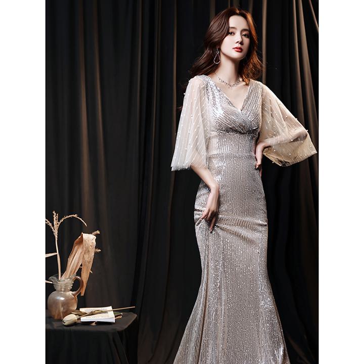 タイトスパンコールロングドレス カラードレス 衣装 披露宴 2次会 結婚式ドレス 結婚式のドレス 花嫁ドレス ロング ロング丈 細見 スパンコール お色直しドレス Aライン かわいい 大人可愛い きれいめ シンプル 大人 上品 おしゃれ お洒落 大人可愛い 大人女子 ラブリー