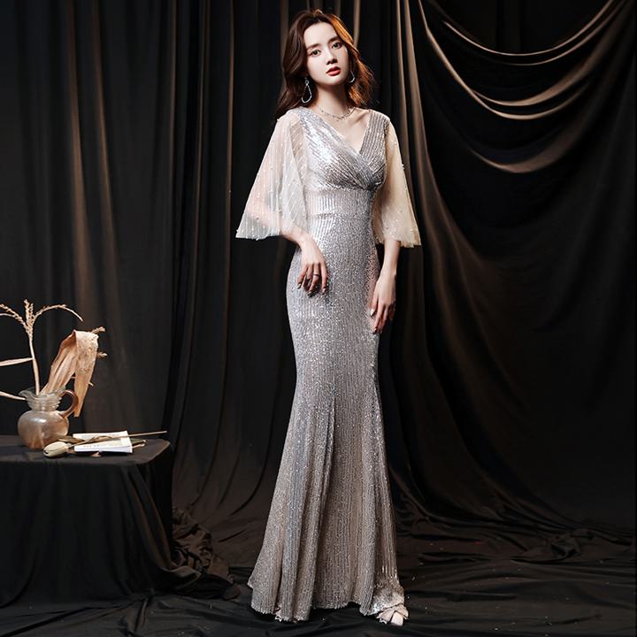 タイトスパンコールロングドレス カラードレス 衣装 披露宴 2次会 結婚式ドレス 結婚式のドレス 花嫁ドレス ロング ロング丈 細見 スパンコール お色直しドレス Aライン かわいい 大人可愛い きれいめ シンプル 大人 上品 おしゃれ お洒落 大人可愛い 大人女子 ラブリー