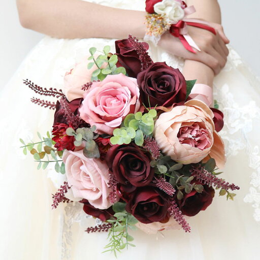 バラ 薔薇 ウェディングブーケ 単体 ラウンド型ブーケ リボン 赤 ピンク 芍薬 ボタン 新婦 同時購入でブートニア割引 手持ち花 お揃い 結婚式 ブーケ 造花 ウェディング用 アレンジメント 花嫁 披露宴 ブートニア セット 葉っぱ バラ 薔薇 ウェディングブーケ 単体 ラウンド型ブーケ リボン 赤 ピンク 芍薬 ボタン 新婦 同時購入でブートニア割引 手持ち花 お揃い 結婚式 ブーケ 造花 ウェディング用 アレンジメント 花嫁 披露宴 ブートニア セット 葉っぱ