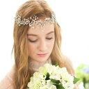 どこから見ても華やかな小花柄 ヘッドドレス 花 造花 白 ティアラ 王冠 結婚式 後撮り ヘアアクセサリー ヘッドドレス 髪留め 髪飾り 和装 結婚式 金 銀 ...