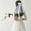 ヘッドドレス 髪留め 髪飾り チュール付き 大きなリボン 結婚式 ヘアアクセサリー 前撮り お色直し 送料無料(但し沖縄除く)