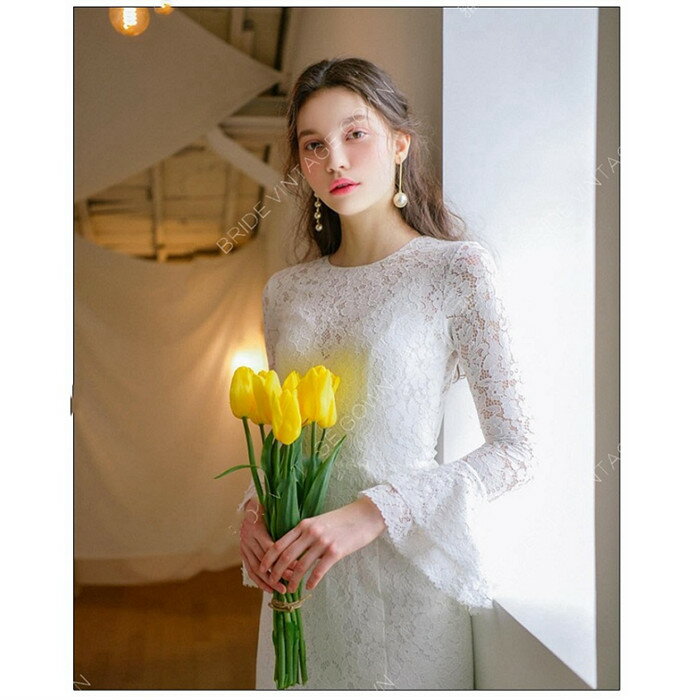 ウエディングドレス ウェディングドレス 白ワンピース【着後レビュー特典】清楚で上品な aラインドレス 二次会 ドレス 花嫁 パーティドレス 結婚式 リゾートウエディングドレス