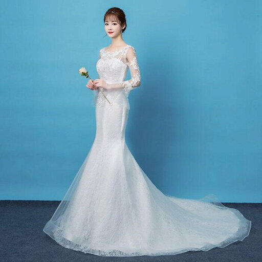 マーメード ウェディングドレス【着後レビュー特典】華奢なレースのロングスリーブで気品ある花嫁姿 ウェディングドレス トレーン マーメイドライン ウェディングドレス ホワイト インポート ブライダル パーティ 花嫁衣装 リゾート ドレス ワンピース ウエディングドレス マーメード ウェディングドレス【着後レビュー特典】華奢なレースのロングスリーブで気品ある花嫁姿 ウェディングドレス トレーン マーメイドライン ウェディングドレス ホワイト インポート ブライダル パーティ 花嫁衣装 リゾート ドレス ワンピース ウエディングドレス
