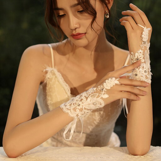 袖口レース ビーズ ウエディンググローブ ロング ウエディング フォトウエディング 結婚式 披露宴 二次会 袖口レース ビーズ ウエディンググローブ ロング ウエディング フォトウエディング 結婚式 披露宴 二次会